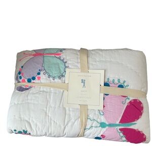 Pottery Barn Kids Lucy Butterfly Hand-Quilted Twin Quilt – NWT